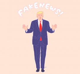 ドナルド・トランプ大統領のイラスト